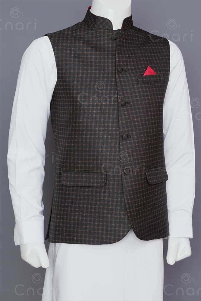 Honey Brown Men Waistcoat