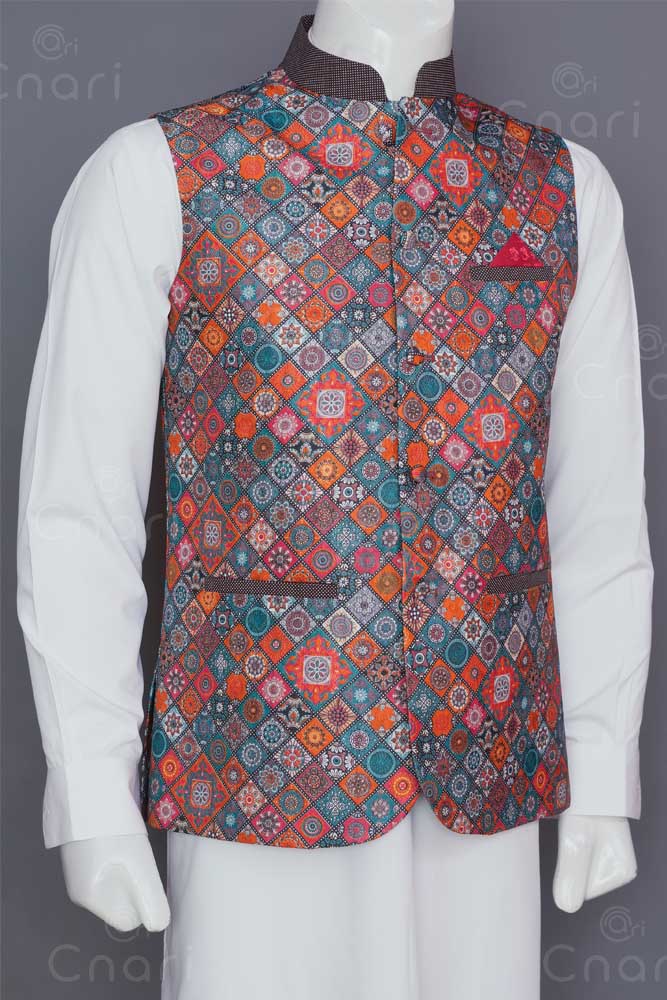 Royal Ajrak Men Waistcoat