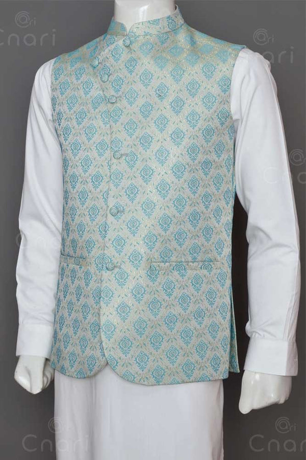 Aqwa Jamawar Men Waistcoat