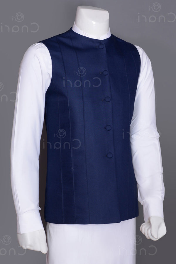 Blue Plain Royal Men Waistcoat